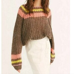Free People Reach for the Stars Sweater Size M Alpca Blend